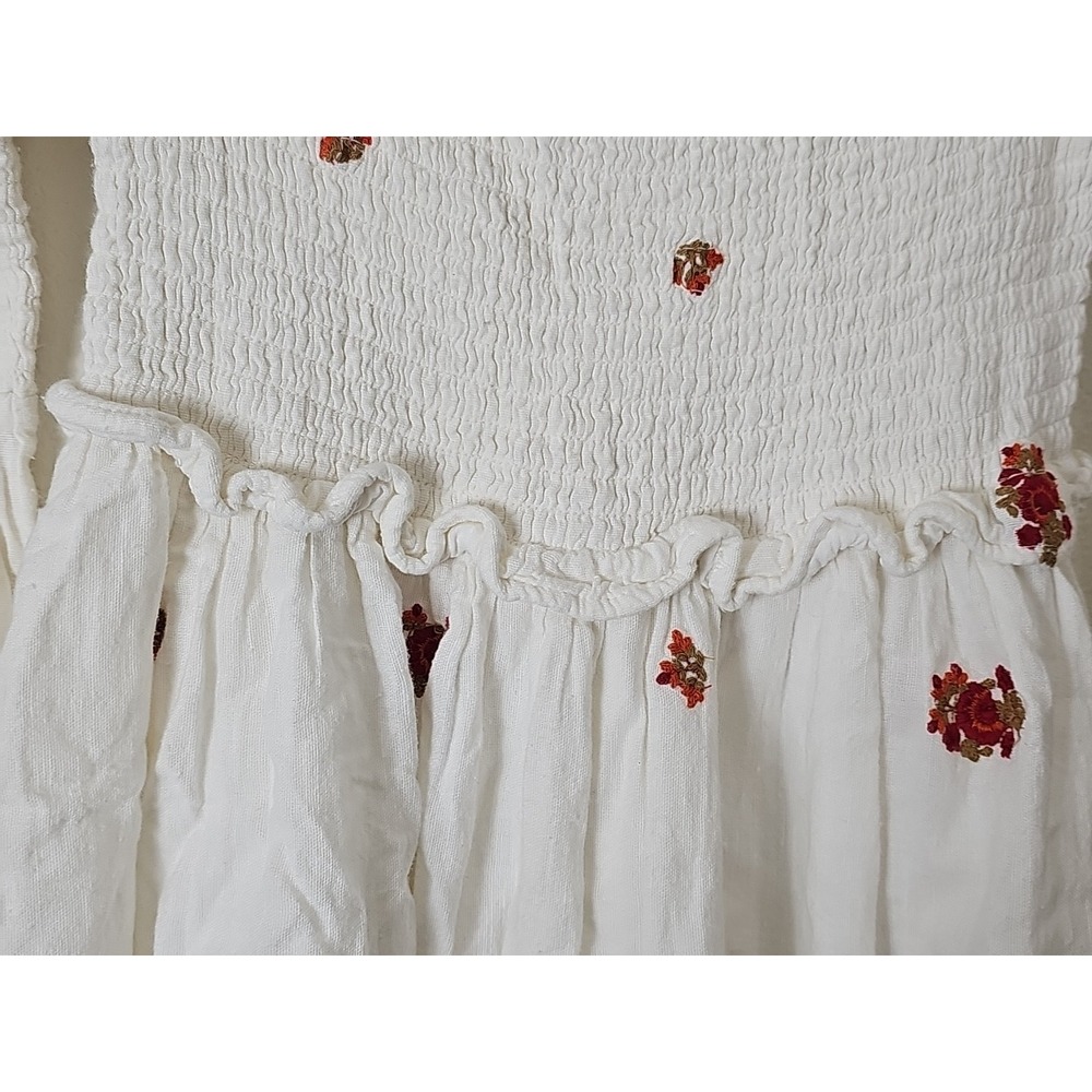 Free People‎ White Counting Daisies Off-The-Shoulder Mini Dress Size M - Picture 7 of 16